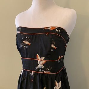 Hi-lo strapless dress